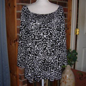Fresh Of LA Animal Print Bell Sleeve Top 18/20